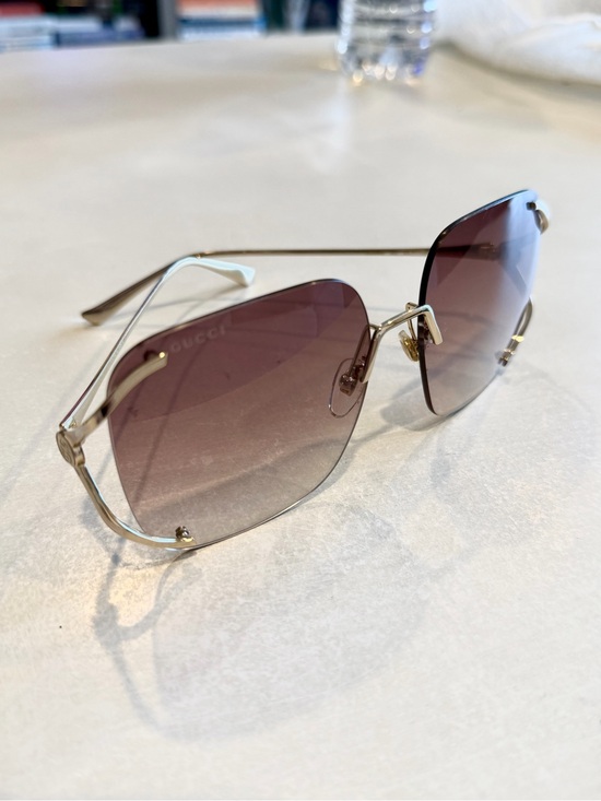 Vintage Gucci Rimless Pink Gradient Sunglasses Y2K Made in Japan